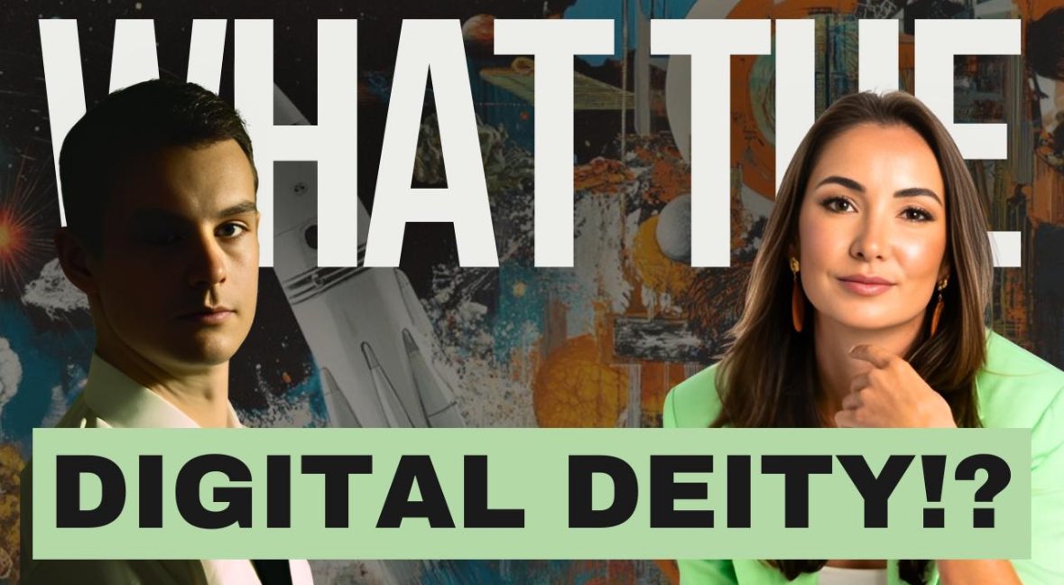 This week, we're exploring… 𝗗𝗜𝗚𝗜𝗧𝗔𝗟 𝗗𝗘𝗜𝗧𝗜𝗘𝗦

As Artificial Intelligence influences Religion and Belief Systems, we're asking ourselves: 

Will there be digital deities? 
Or false prophets?

Join us!

······· 
Mon 12/9 @ 7pm ET
WATCH: youtube.com/live/rNJYaoRDd…