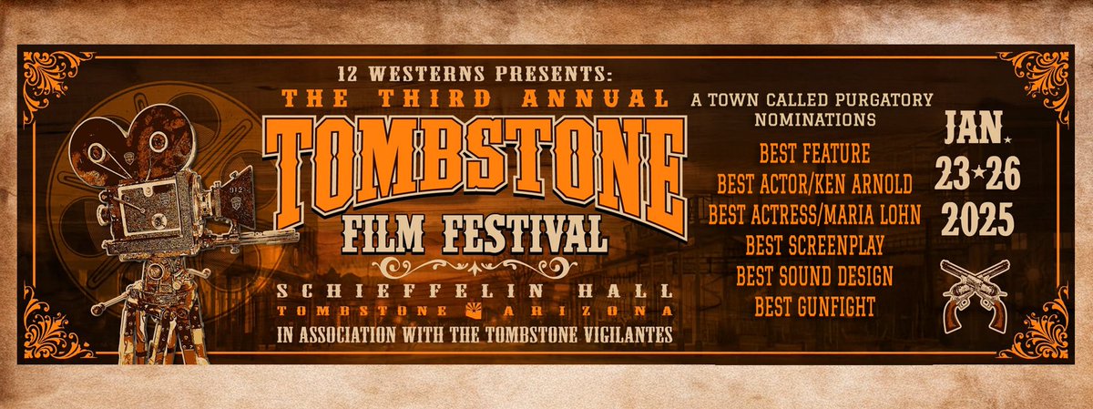 Come see our final film festival showing of A Town Called Purgatory at the Tombstone Film Festival!!!!