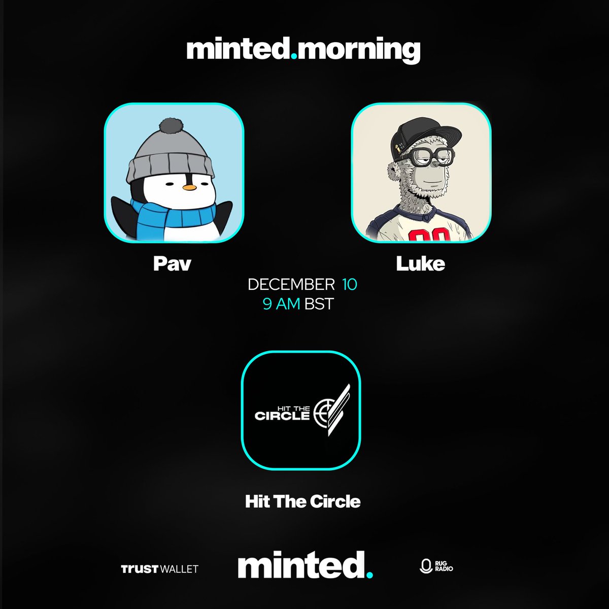 We are bringing the heat to minted.mornings!

Join us tomorrow with a special guest <a href="/HTCircle/">Hit The Circle</a>.

Set your reminders below👇