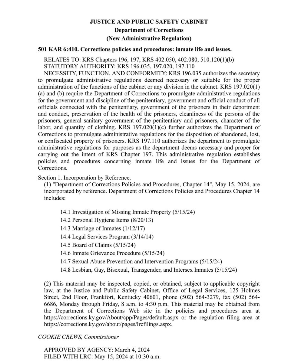 realTJRoberts's tweet image. 🚨 Andy Beshear wants to use YOUR TAX DOLLARS for inmate transgender surgeries.

The Executive Branch under Andy Beshear is out of control.  The Department of Corrections has proposed a regulation to offer taxpayer-funded transgender medical madness to inmates in Kentucky.

Will…