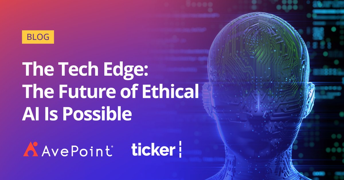 AvePoint's tweet photo. AI is revolutionizing the digital workplace, but what does an ethical AI future look like? 

Here’s a highlight from Alyssa Blackburn’s, The Tech Edge series! Tori Miller Liu, CEO of AIIM Internation joined the show to discuss the future of ethical AI. Explore the advancements, applications, and ethical considerations shaping AI’s role in organizations: https://t.co/YX8AX3te4C 

#TechEdge #EthicalAI #AVPTsecure