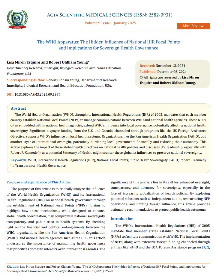 Robert Young DSc, PhD, Naturopathic Practitioner tweet media