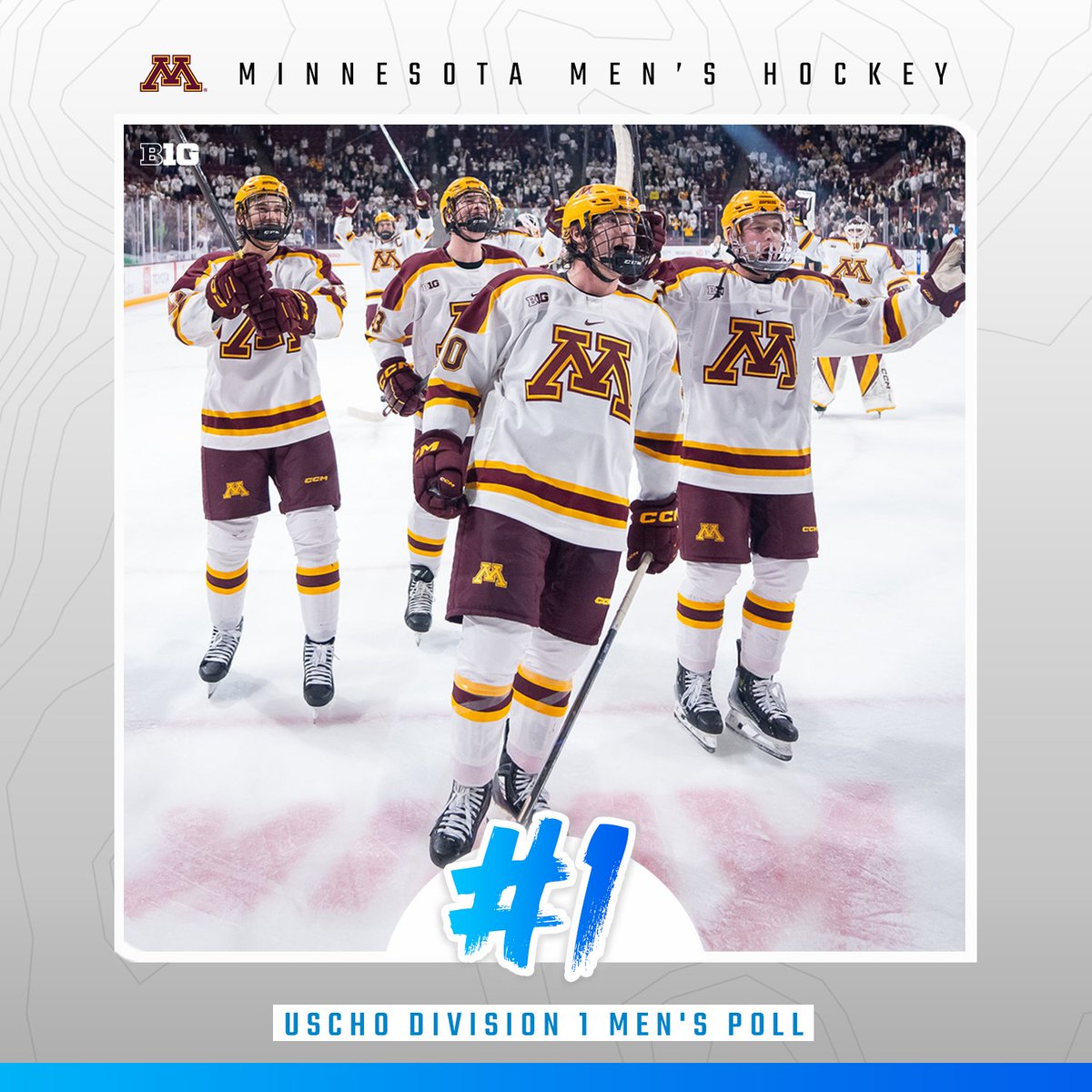 There's a new No. 1 in the college hockey world!

<a href="/GopherHockey/">Minnesota Men’s Hockey</a> x #B1GHockey