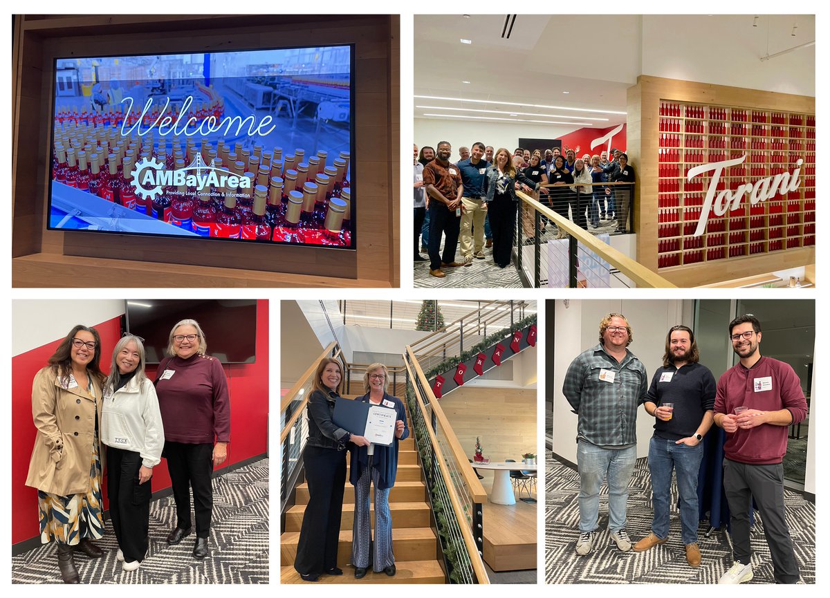 AMBayArea's tweet photo. AMBayArea kicked off the holidays with our Winter Mixer at @torani  in San Leandro this past Friday celebrating the Bay Area manufacturer's 100th anniversary!

https://t.co/nkj9RW1OxP 
#BayArea #Manufacturing #LocalConnectionInformation #Networking #Torani #flavorofthecentury https://t.co/qrlbkzc11V