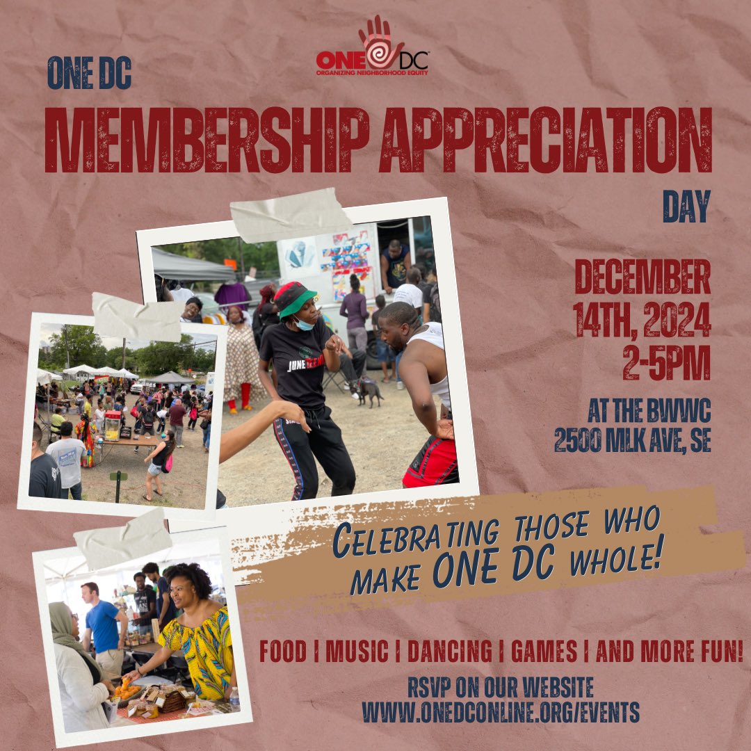 You’re invited!! This Saturday 12/14🎈

Our annual Membership Appreciation Event is always such a special culmination of all the organizing work our amazing members have done all year!

We’re so glad we get to celebrate you and your commitment to Movement work!!