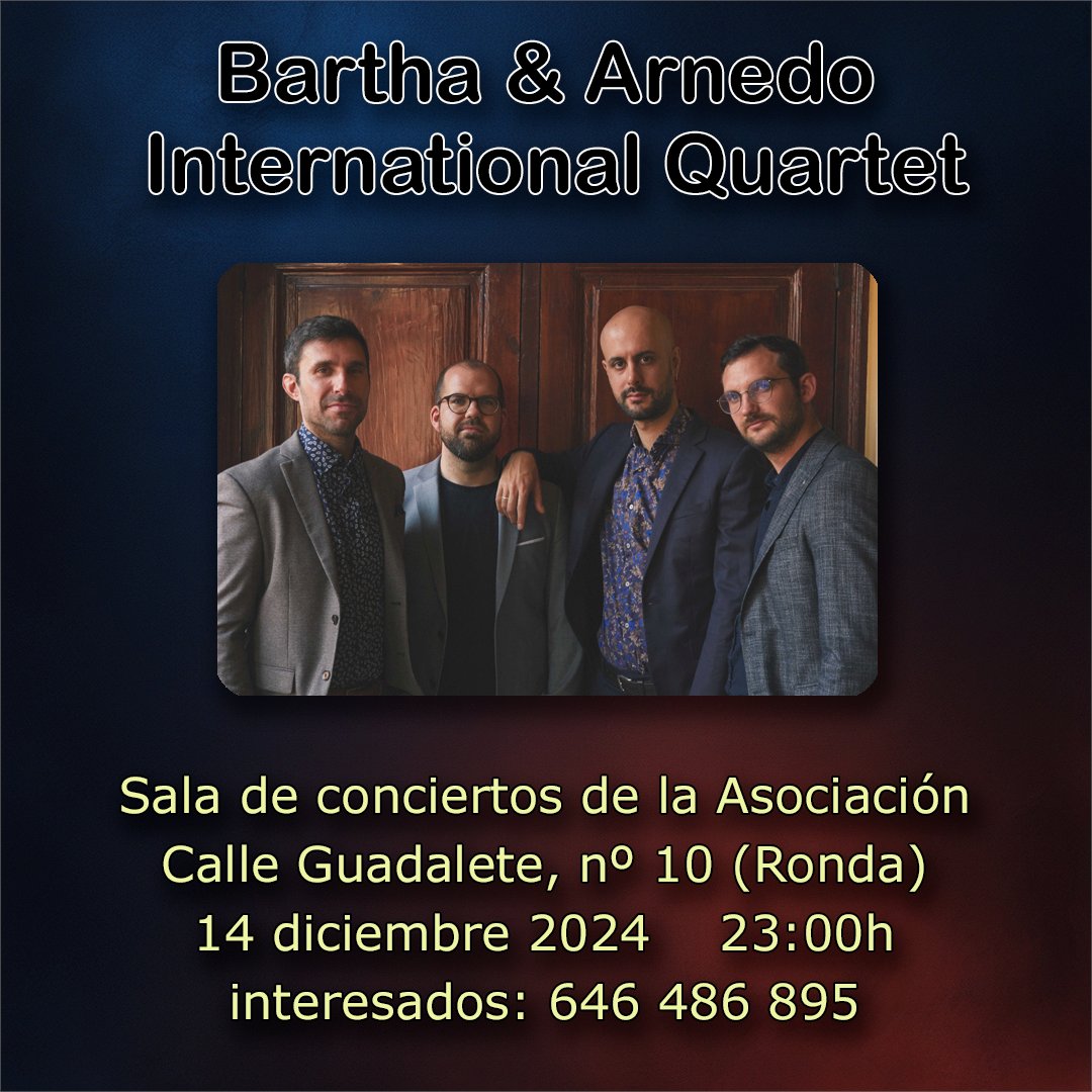 Rondajazz's tweet photo. Próximo concierto en la Sala de la Asociación
#JazzenRonda #concierto #jazz #rondajazz #ronda https://t.co/ViQ46ori7c