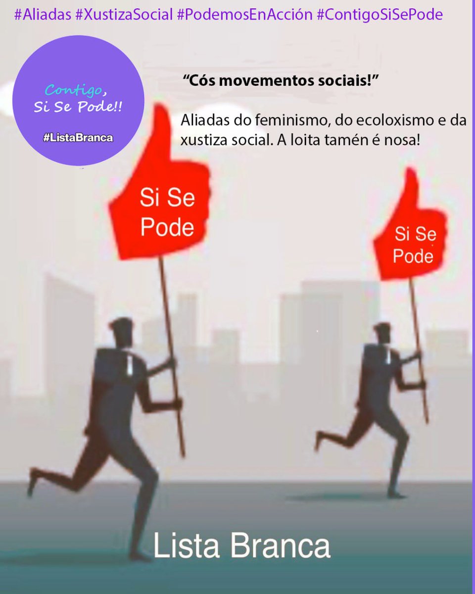 DINGO40378066's tweet photo. ➖CON LOS MOVIMIENTOS
SOCIALES
Aliadas del feminismo, del ecologismo y de la justicia social. La lucha también es nuestra.
#VotaListaBranca
#ContigoSiSePode
https://t.co/fWimFsiyxP
Entra y vota a la lista blanca. Desde hoy hasta el día 13 https://t.co/mLAQ0lS8Zn