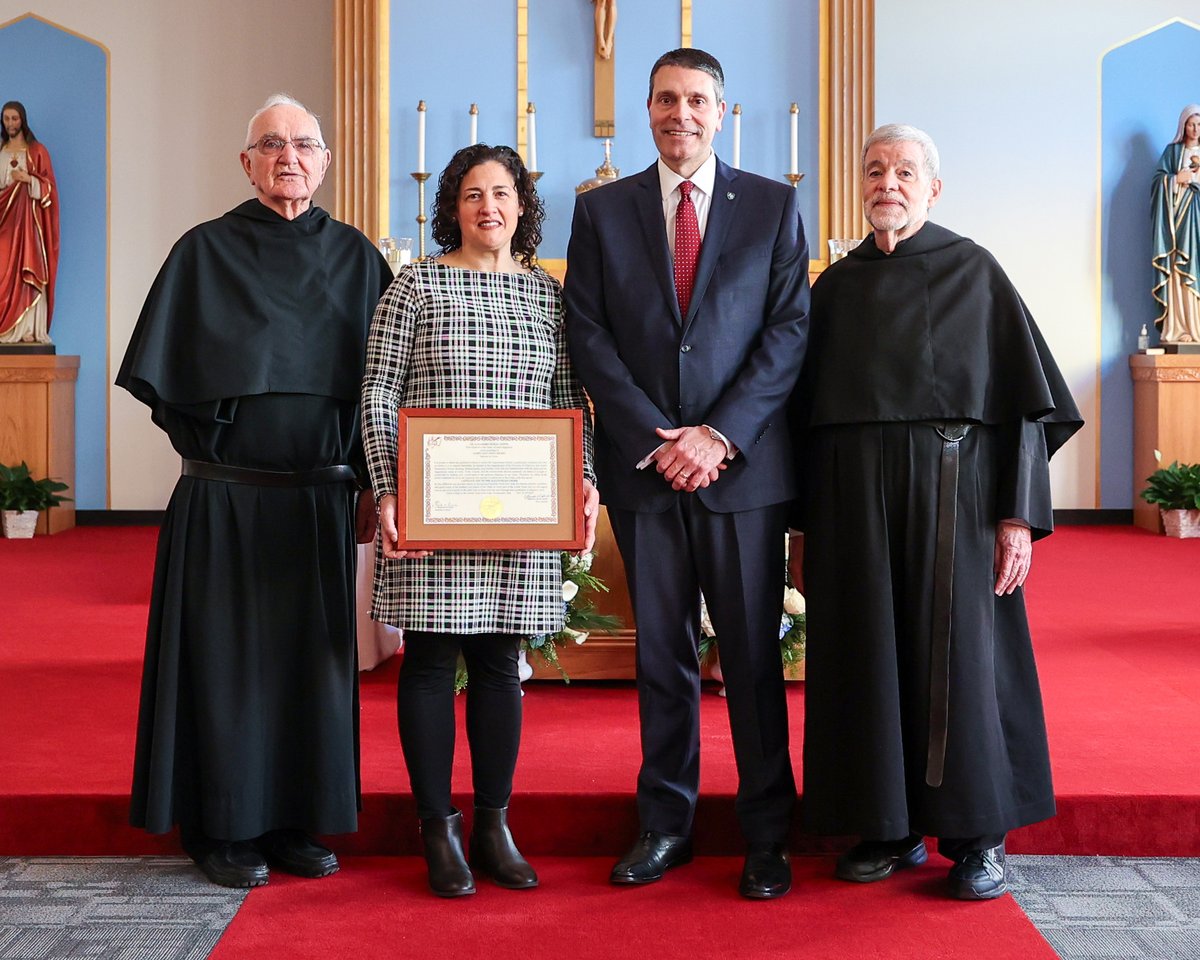 We welcomed Fr. Art Johnson, O.S.A., to campus today to celebrate the Mass of the Immaculate Conception. The Mass was extra special as Dr. Hickey &amp; his wife, Cindy, were affiliated to the Order of St. Augustine, Province of St. Thomas of Villanova. Photos: bit.ly/3Bx4YA1