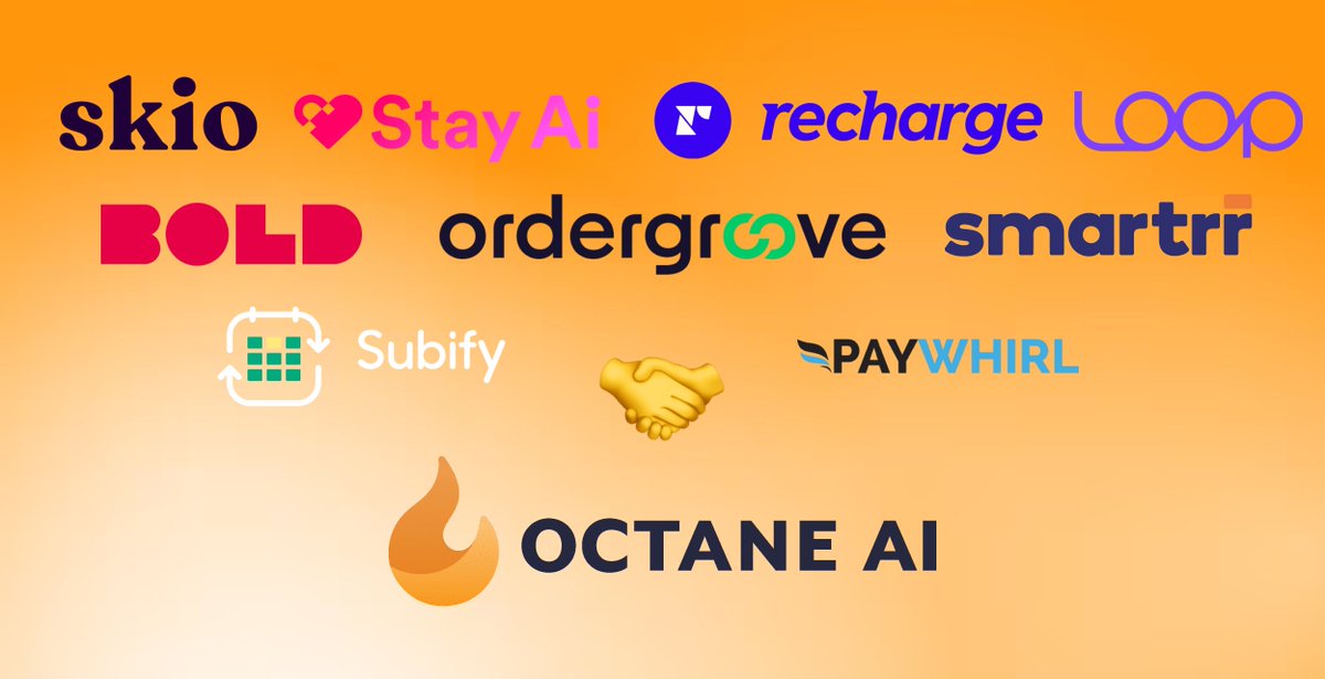 MattPRD's tweet photo. Good news for @Shopify merchants!

You can now integrate subscription products into your @OctaneAI quiz from your favorite product subscription platforms.

Including @getrecharge @ordergroove @SkioHQ @getstayai @loopengine @BoldCommerce @smartrr_app + many many more. https://t.co/9jzbEr8kt4