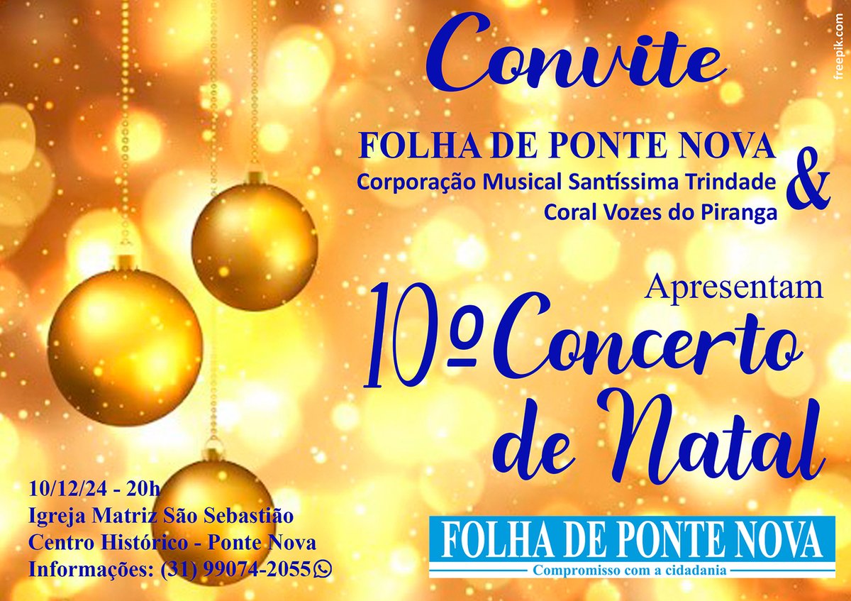 FOLHA DE PONTE NOVA (@folhapn) on Twitter photo FOLHA convida para o 10º Concerto de Natal na Igreja Matriz fpn.jor.br/especial/folha… via <a href="/Folha/">Folha de S.Paulo</a> de Ponte Nova FOLHA convida para o 10º Concerto de Natal na Igreja Matriz fpn.jor.br/especial/folha… via <a href="/Folha/">Folha de S.Paulo</a> de Ponte Nova