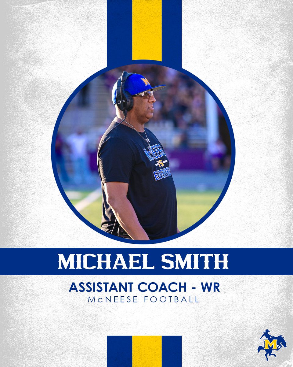 McNeeseFB's tweet photo. Coach Smitty: Here to Stay🤠

#GeauxPokes https://t.co/ghaeoOuQKm