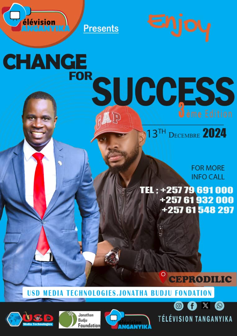 BuntuTv's tweet photo. #Burundi: La troisième édition de l'évenement #changeforsuccess qu'organise @USDMedia se tient ce 13 Décembre. Une occasion pour faire rencontrer les détenteurs de capitaux avec les jeunes ayant des idées mais sans moyens financiers.
@mincotim
@MinEACJSCBdi https://t.co/jLDUI3rIKM