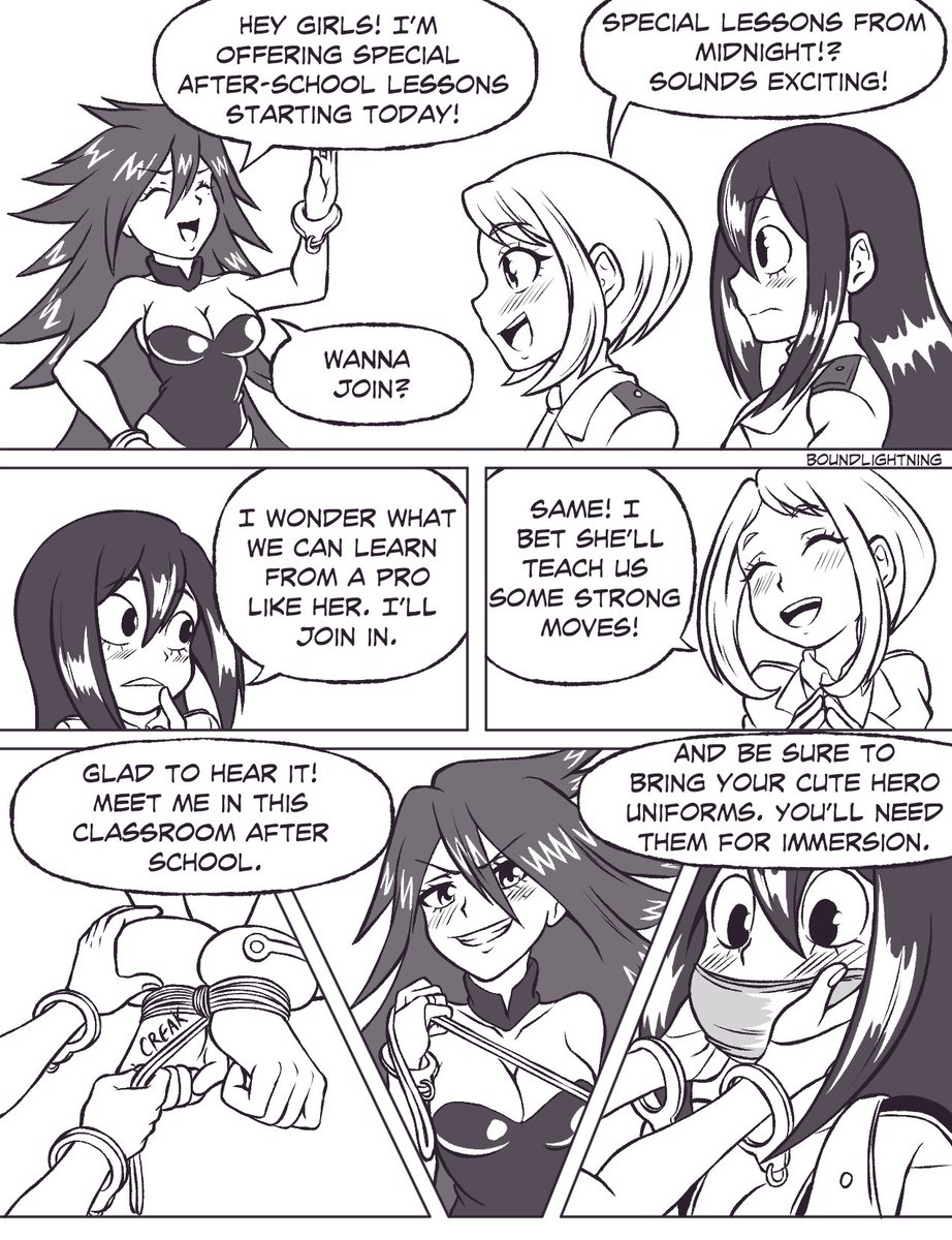 BoundLightning's tweet photo. My Hero Academia: Midnight’s Damsel Lessons

I’m practicing to do more fun comics. https://t.co/QiT2BVJ8T9