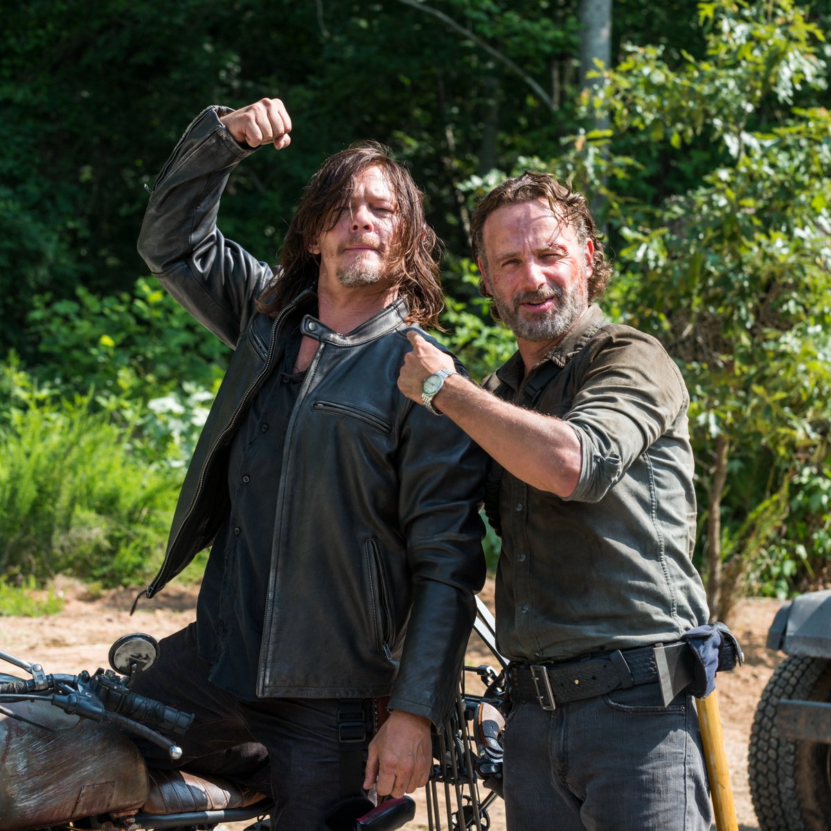TheWalkingDead's tweet photo. Who are these two?

Wrong answers only. https://t.co/SGiWtR1PYW