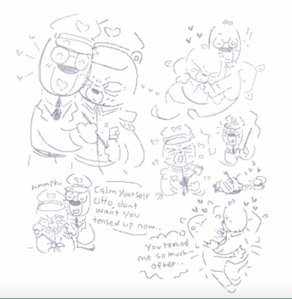 DeviousMoon's tweet photo. just some old snotto doodles I made awhile back to get out of art block.. I need to improve my Otto skills #unicornwars #unicornwarsfanart https://t.co/nX6S1ELIik