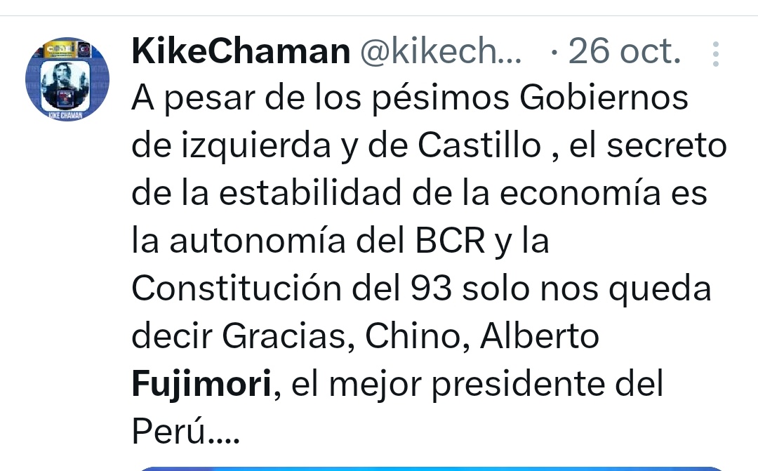 ringSXIX's tweet photo. @kikechaman Que tal concha dice este fujimorroide, fan de un dictador que pretendía quedarse 15 años en el poder, que fue extraditado por Corte Suprema de Chile por corrupto y asesino, y como tal sentenciado y preso, ilegalmente indultado
Que tal concha la suya!!! https://t.co/nnyNfGIpuP