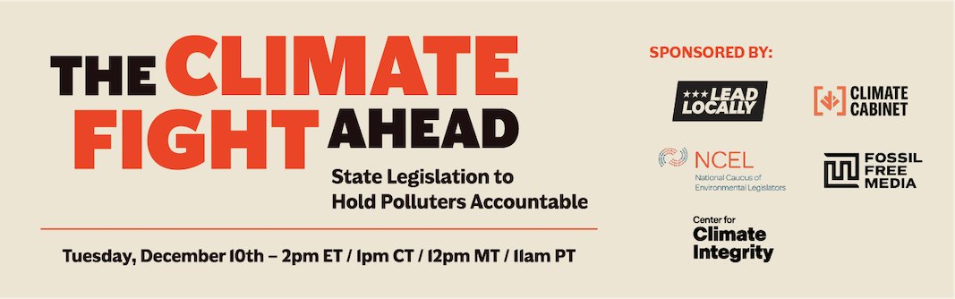 ncelenviro's tweet photo. Happening tomorrow! Join NCEL, @LeadLocally, @clicab_edu, @fossilfreemedia, and @climatecosts for a briefing on ways state legislators can #HoldPollutersAccountable. States have found success with #Climate Superfund legislation 💵

Register now ➡️ https://t.co/1DdZ65NoRO https://t.co/itr22Wh7J0