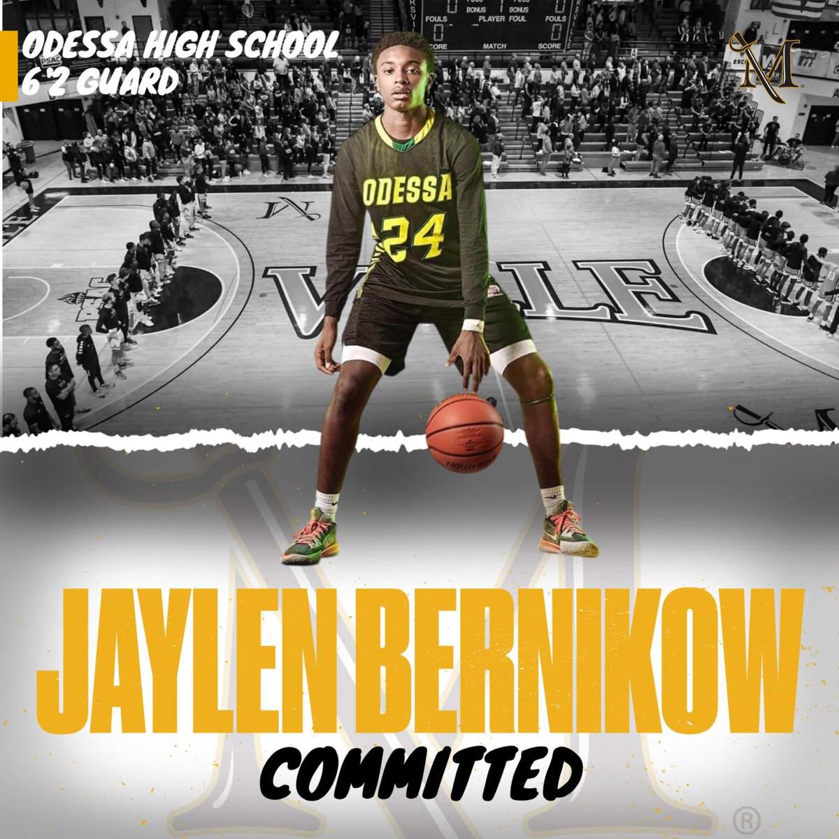 Let’s Welcome 6’2 Guard Jaylen Bernikow to the Ville! Jaylen comes to us from Odessa High School (DE). 

#RollVille〽️🏴‍☠️