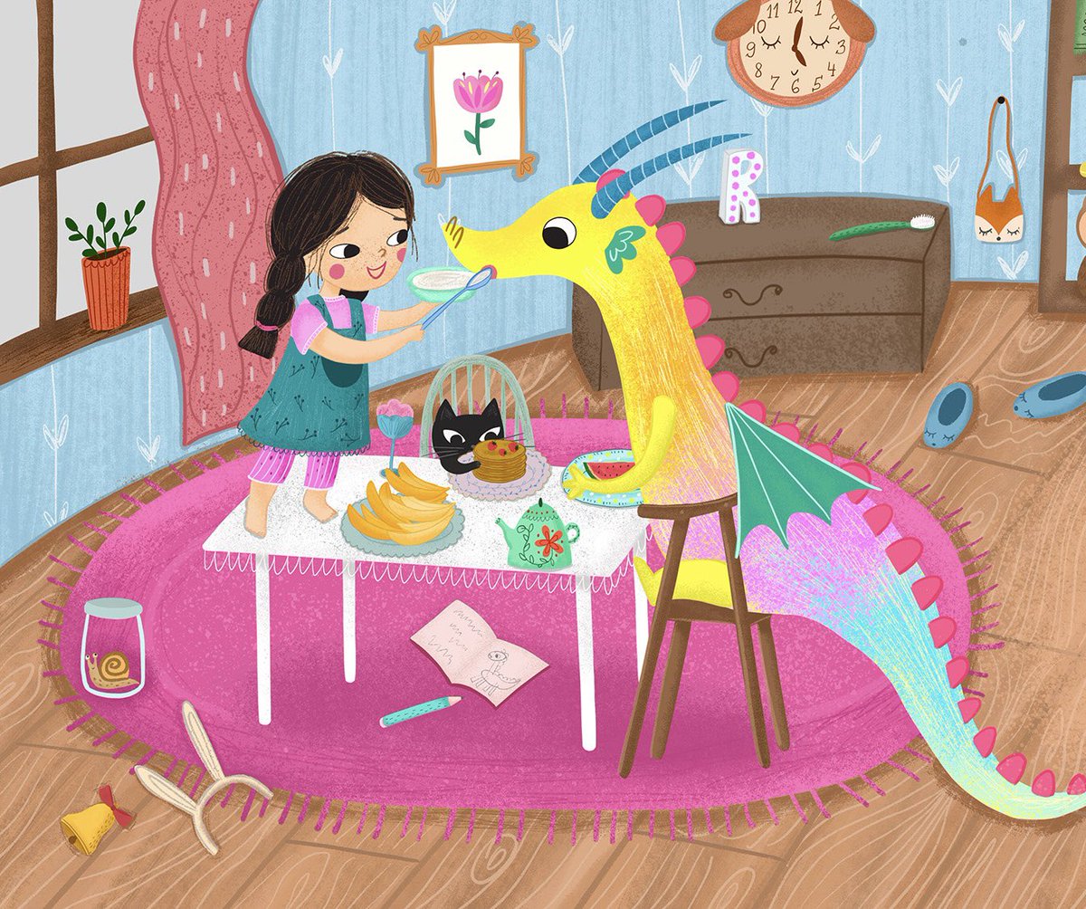 #cheerpit #pb #wip 
A girl raised by dragons left with a prince she met, but the dragon had a dream she needed help. The prince had trapped her in a tower to mock her dragon habits. The dragon sets out to save her.
#authorillustrator