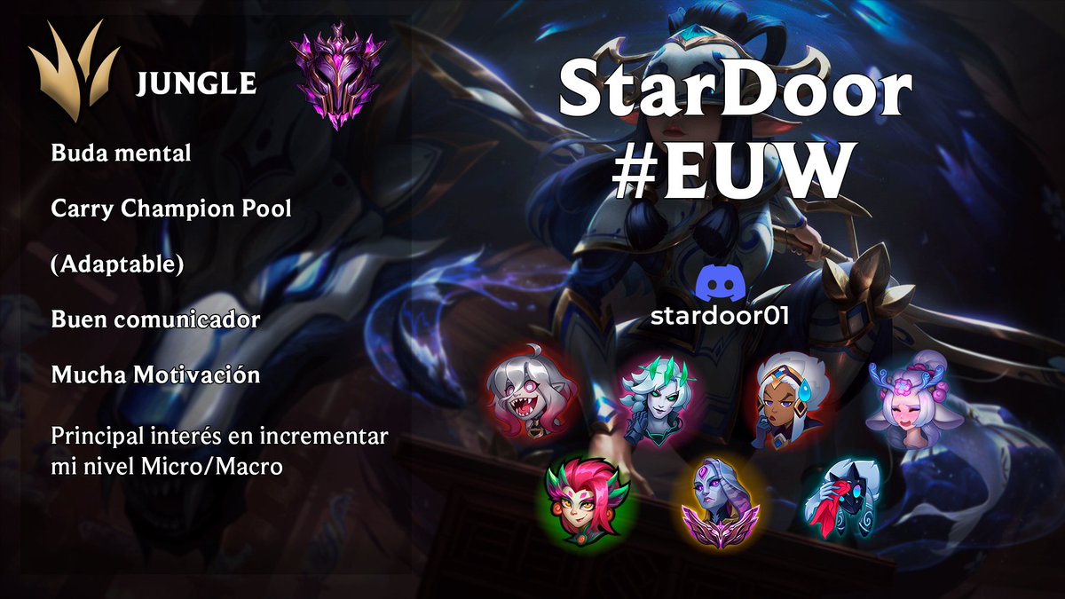 Sigo vinculado a <a href="/SWolvesesports/">Stray Wolves 🐺</a> pero me dejan explorar ofertas para el split que viene. (no está actualizado el cartelito) Cualquier info MD (pone CarryCP pero llevo 30 skarners)

He trabajado en estos equipos
<a href="/GuineaPinkClub/">Guinea Pink 🏳️‍🌈</a> 
<a href="/SWolvesesports/">Stray Wolves 🐺</a> 
<a href="/TOOOLS_esports/">TOOOLS esports</a>
RT Appreciated.