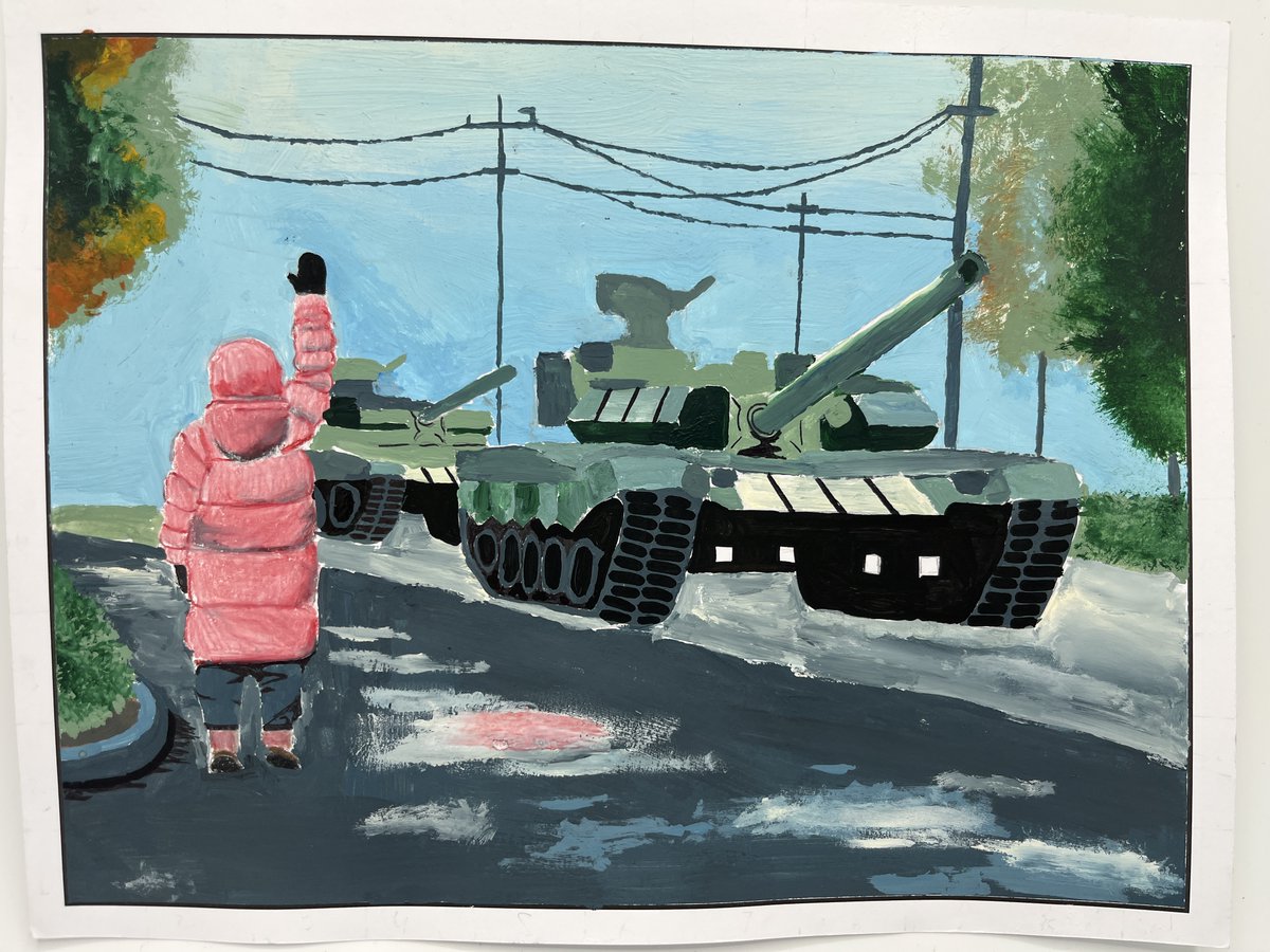 A beautiful Military Child art entry by a talented 8th grade artist <a href="/VBMiddle/">VBMiddle</a>! All works are due this Friday!