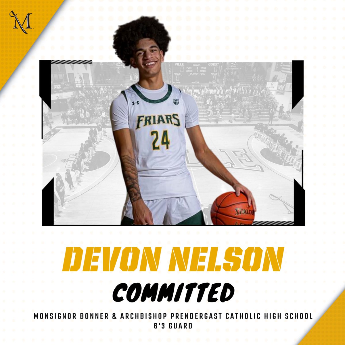 MillersvilleMBB's tweet photo. Let’s Welcome 6’3 Guard Devon Nelson to the Ville! Devon comes to us from Monsignor Bonner &amp; Archbishop Prendergrast Catholic High School. https://t.co/T9TFhIHQgI