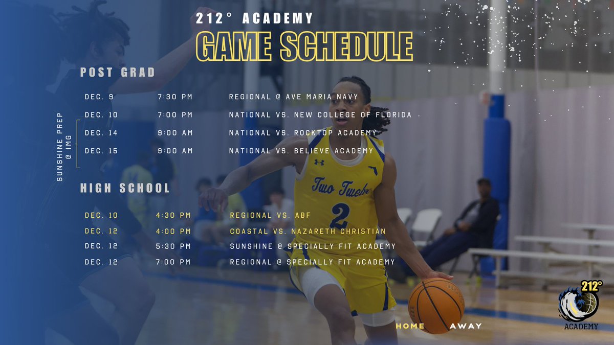 Weekly Game Lineup! First game tonight @ 7:30 PM