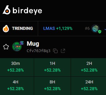MugOnSol's tweet photo. 🟩 Birdeye updated!

https://t.co/FddrahYDJn https://t.co/9WZLfIw8wI