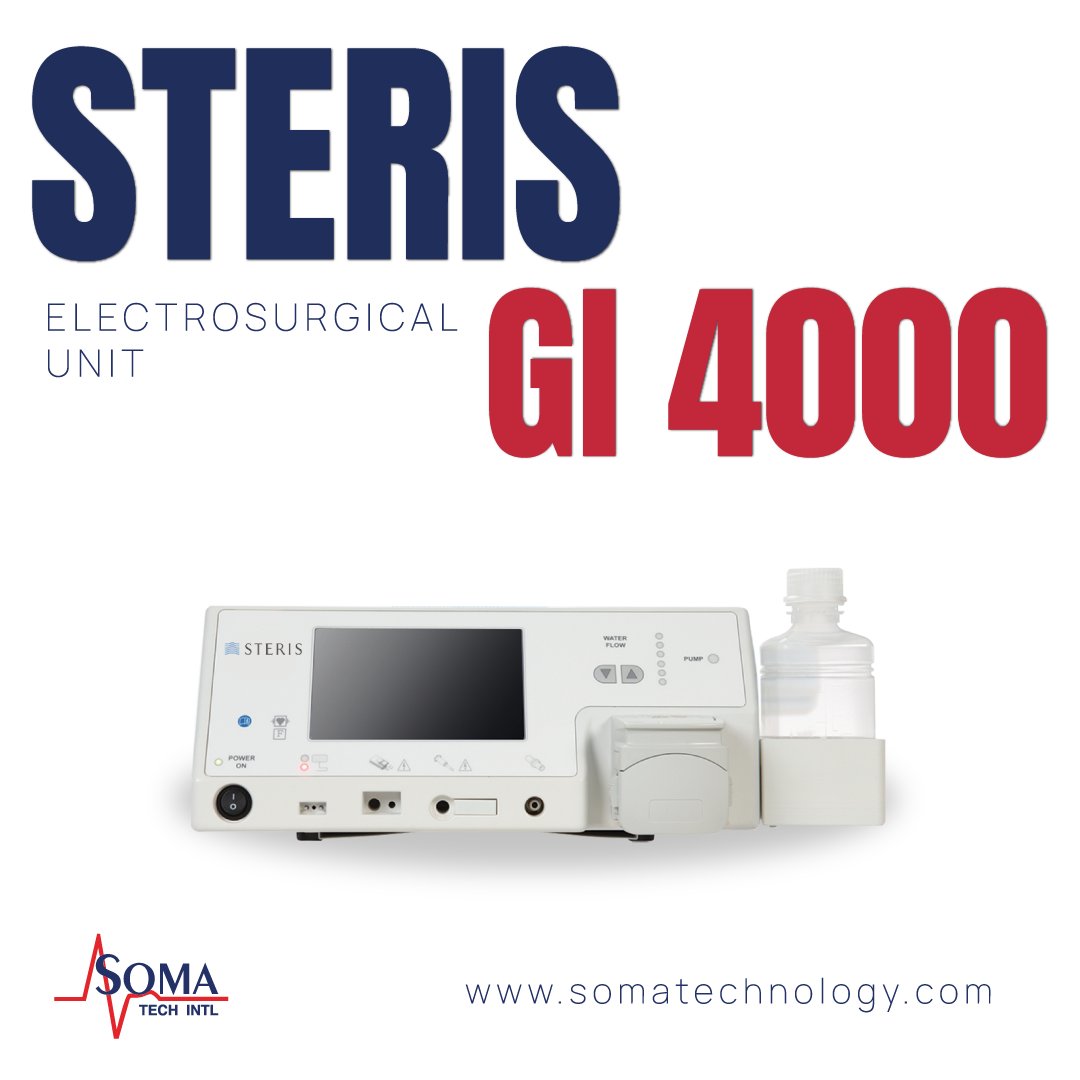 somatechintl's tweet image. The Steris GI 4000 electrosurgery unit redefines endoscopy with advanced features like argon coagulation and true GI bipolar capabilities.

🔗  bit.ly/gi-4000

#EndoscopySolutions #MedicalTech #GI4000