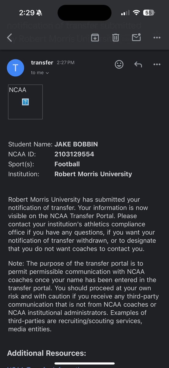 JakeBobbin's tweet photo. Officially in the Transfer Portal https://t.co/KLUFpZFOLf