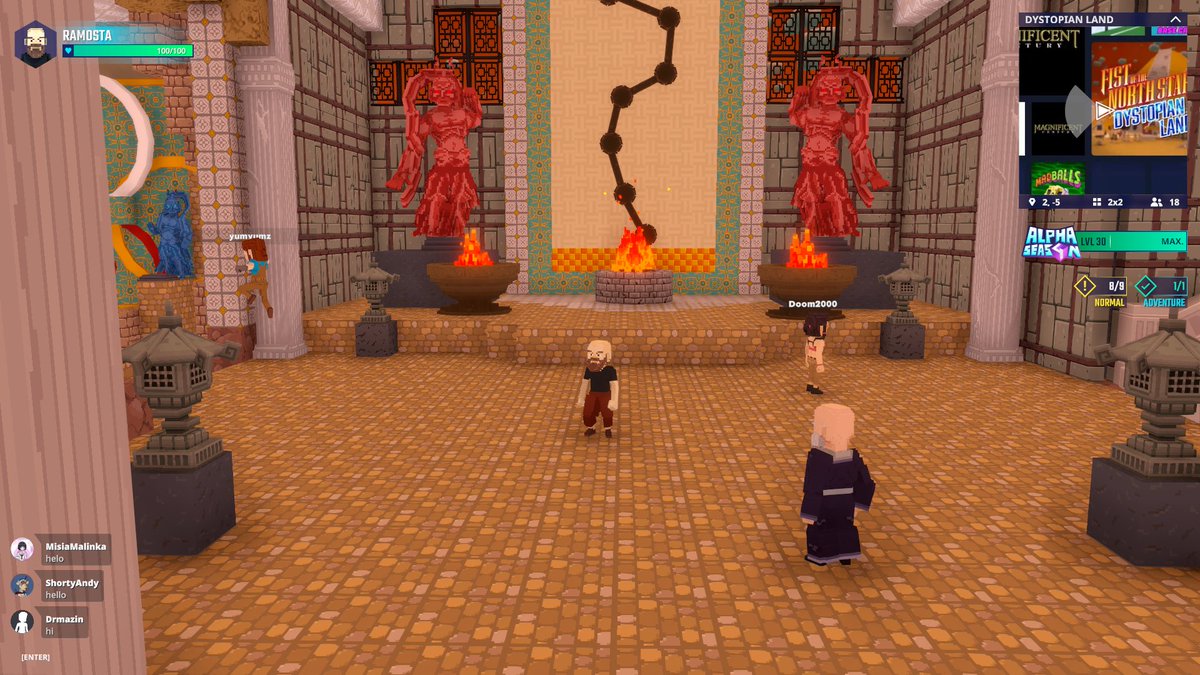 Ramo1283's tweet photo. Exploring the mystical Temple Hall in Dystopian Land in @TheSandboxGame. Ancient secrets or future tech? You decide! 🏛️🔮 https://t.co/6xERhYInxi #TheSandbox #AlphaSeason4 #AS4SocialChallenge https://t.co/saDekioBPG
