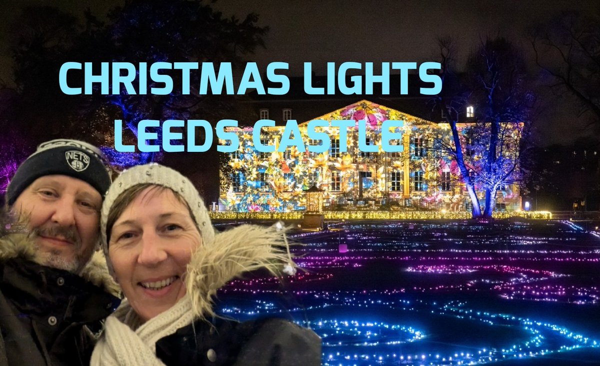 BEYONDTG32's tweet photo. Christmas light trail at Leeds castle uk https://t.co/tC6IzumX6G