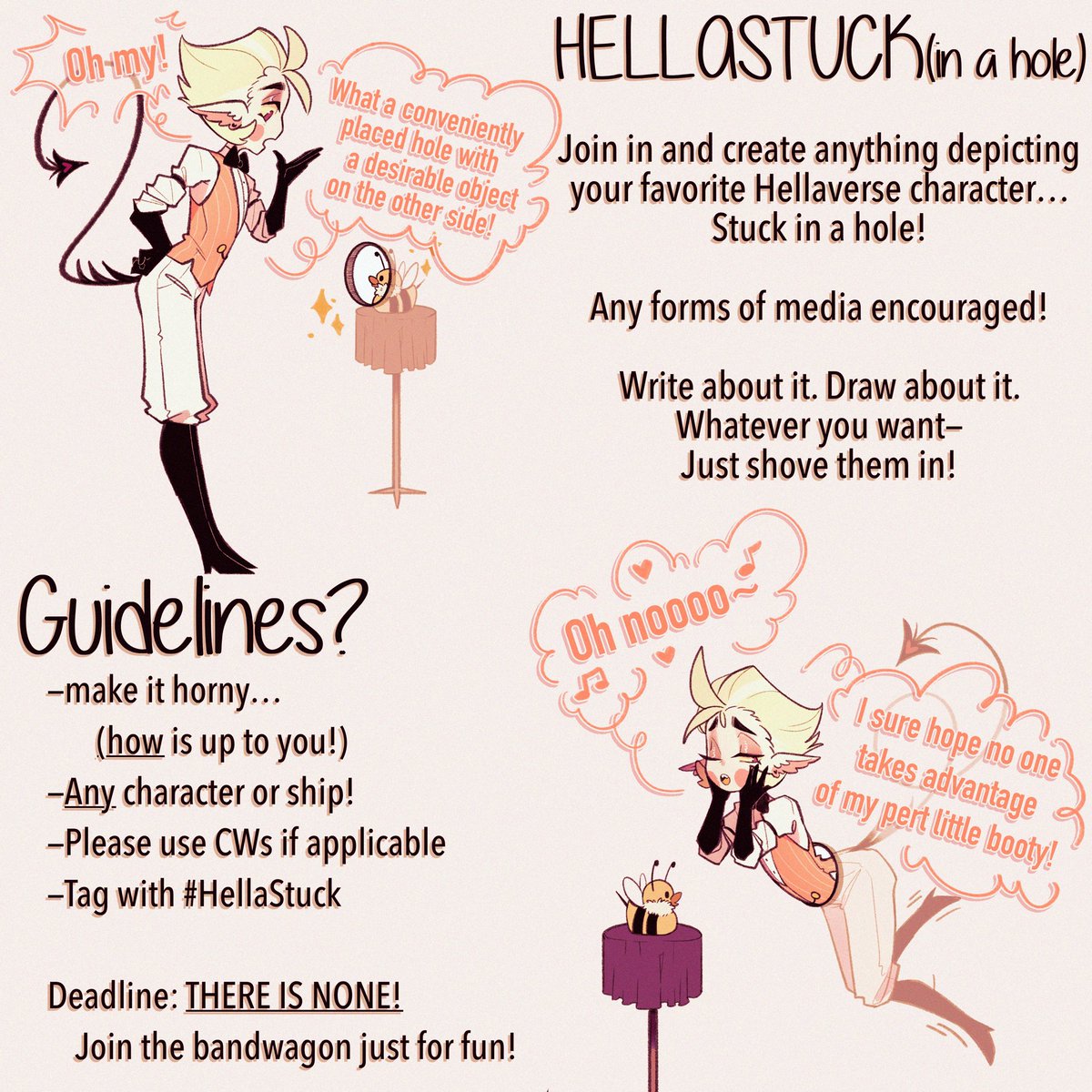 _LuLuLamb's tweet photo. Oh Luci… you’re trying a little too hard… 

No Deadline - just join for fun! 
#HellaStuck https://t.co/mXVoPUdNHy