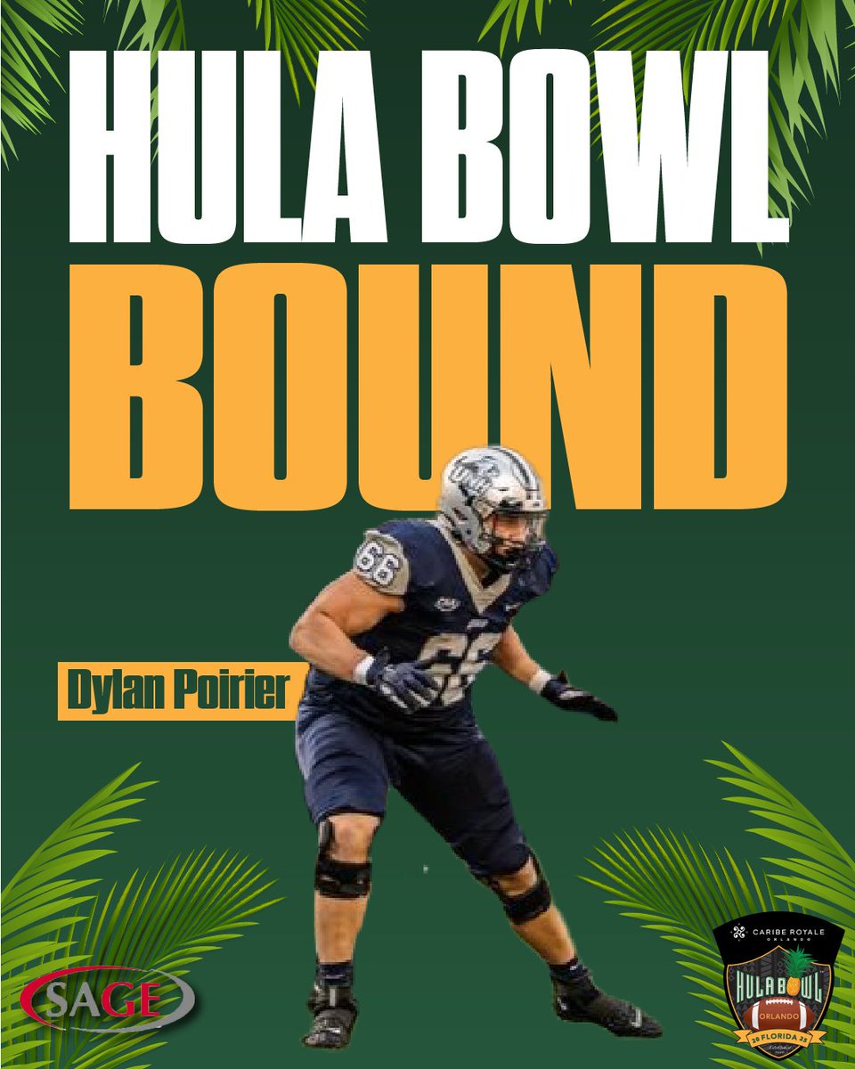 Hula Bowl Bound! 👏🏼

<a href="/DylanPoirier21/">Dylan Poirier</a> has officially accepted his invite to the Caribe Royale Orlando 2025 Hula Bowl All-Star Game! 

#GraniteStrong | #HulaBowl2025 🏈
<a href="/UNH_Football/">New Hampshire Football</a> <a href="/SAGECards/">SAGE Collectibles</a> <a href="/cariberoyale/">Caribe Royale Orlando</a> <a href="/NFL/">NFL</a> <a href="/CoachScottFB/">Coach Scott Phillips</a>