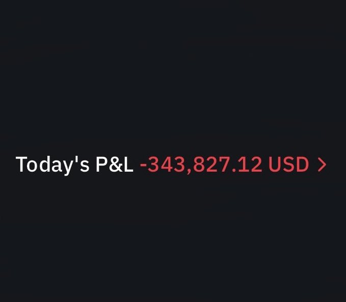 lord_of_crypto_'s tweet photo. Sadece vadeli işlemlerimin bulunduğu Bybit’teki 24 saatlik zararım. Spotlar ve diğer borsalar dahil değil.

 Panik yok. Düştükleri gibi çıkarlar. https://t.co/s38ayQFNdv