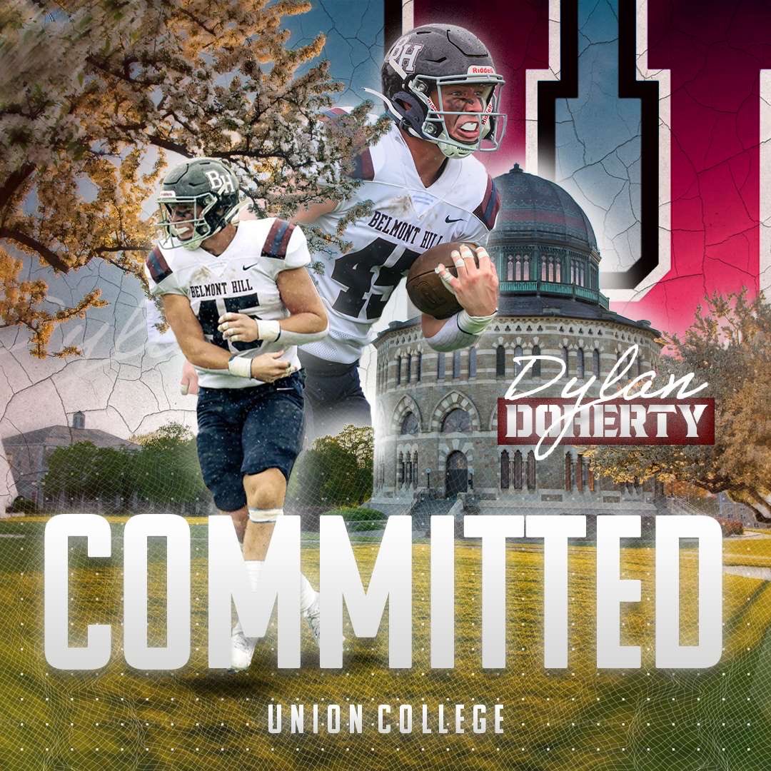 I am honored to announce my commitment to continue my academic and athletic career at Union College. Thank you to my family, <a href="/CoachFucillo/">Anthony Fucillo</a> and <a href="/BelmontHillFB/">Belmont Hill Football</a> for helping me get to this point. Thank you <a href="/CoachDrach/">Jonathan Drach</a> for the opportunity!
