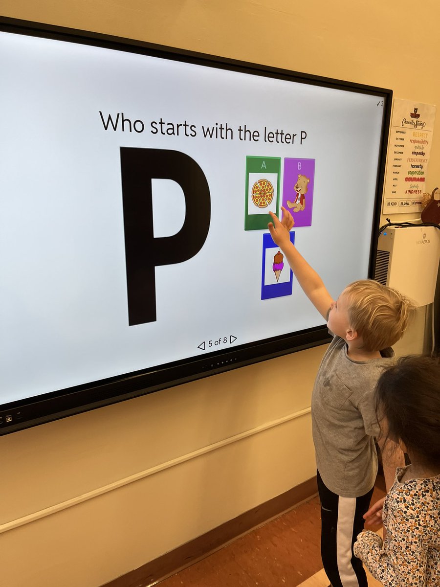 JenChap74's tweet photo. We incorporate lots of books &amp; paper/pencil tasks into our daily work in AIS reading and WIN groups, but technology also plays a role in the learning process. Our “exit ticket” is often a quick review game on the interactive board to practice the skill we learned that day. 📝 🖥️ https://t.co/H42ylxtc9f