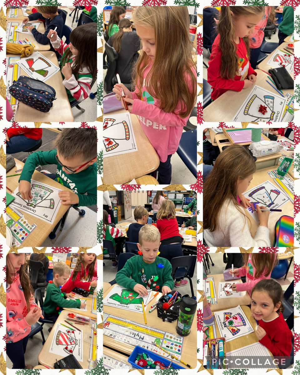 MrsTrupcevic's tweet photo. For Christmas sweater day on Friday we also made our own sweaters and grade 1s made a list of what their sweaters had on them and grade 2s wrote a descriptive paragraph about them.  @HCDSB @StTimothyHCDSB https://t.co/x0S4LyBaFs