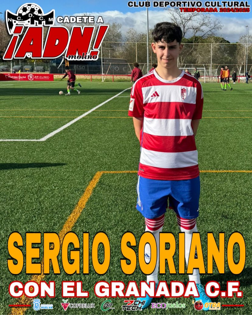CdcNuevoMolino's tweet photo. 🔴Este fin de semana, a citación del club granadino, SERGIO SORIANO ha estado de torneo con el GRANADA C.F. . Orgullosos por su progreso y por cada una de sus experiencias acumuladas.
#OrgulloRojinegro #ADNMolino #CompetimosyFormamos https://t.co/HqFZroc1eX
