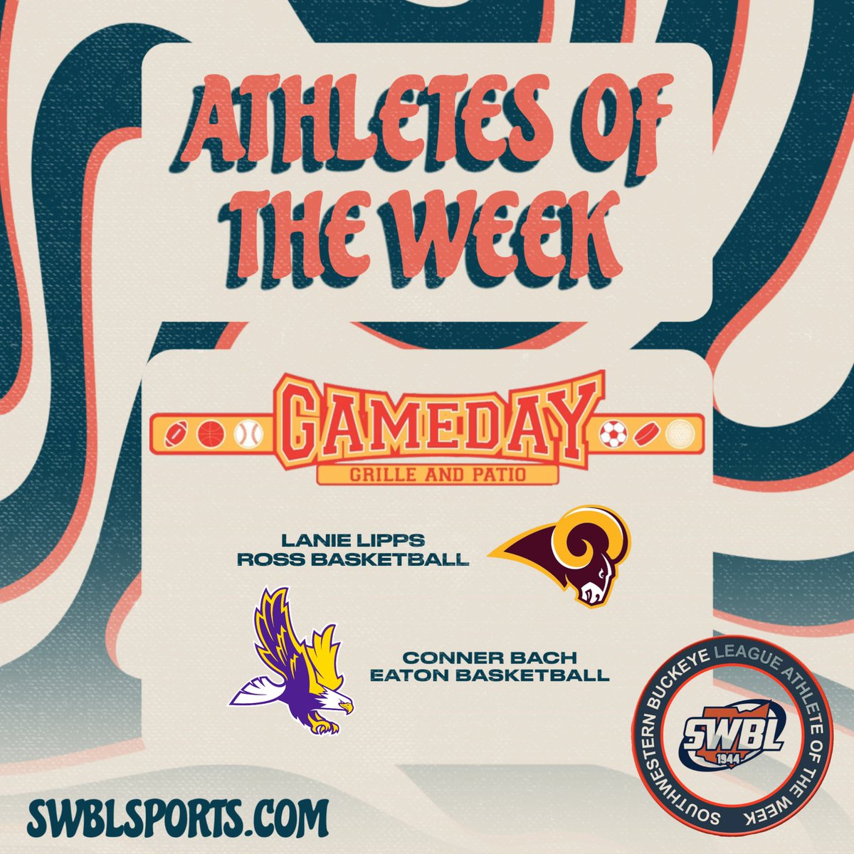 Southwestern Buckeye League (@swblsports) on Twitter photo Gameday Grille & Patio SWBL Athletes of the Week swblsports.com <a href="/vv_spartans/">Valley View Spartans Athletics</a> <a href="/EatonEaglesHS/">Eaton High School</a> <a href="/MadisonMohawks/">Madison Mohawks</a> <a href="/BVILLEATHLETICS/">Brookville Athletics</a> <a href="/Carlisleathlet1/">Carlisleathletics</a> <a href="/BellbrookSchool/">Bellbrook-Sugarcreek Schools</a> <a href="/OHS_Lumberjacks/">Oakwood Athletics</a> <a href="/wayne_local/">Wayne Local Schools</a> <a href="/WVilleAD/">Spartan Athletics</a> <a href="/HornetsInGame/">Monroe Athletics</a> <a href="/MonroeLSD/">Monroe Schools</a> <a href="/berryjohnt/">John Berry</a> <a href="/TheEdgeAthletic/">TheEdge_Athletics</a> <a href="/RossRamsAD/">Justin Beck</a> Gameday Grille & Patio SWBL Athletes of the Week swblsports.com <a href="/vv_spartans/">Valley View Spartans Athletics</a> <a href="/EatonEaglesHS/">Eaton High School</a> <a href="/MadisonMohawks/">Madison Mohawks</a> <a href="/BVILLEATHLETICS/">Brookville Athletics</a> <a href="/Carlisleathlet1/">Carlisleathletics</a> <a href="/BellbrookSchool/">Bellbrook-Sugarcreek Schools</a> <a href="/OHS_Lumberjacks/">Oakwood Athletics</a> <a href="/wayne_local/">Wayne Local Schools</a> <a href="/WVilleAD/">Spartan Athletics</a> <a href="/HornetsInGame/">Monroe Athletics</a> <a href="/MonroeLSD/">Monroe Schools</a> <a href="/berryjohnt/">John Berry</a> <a href="/TheEdgeAthletic/">TheEdge_Athletics</a> <a href="/RossRamsAD/">Justin Beck</a>