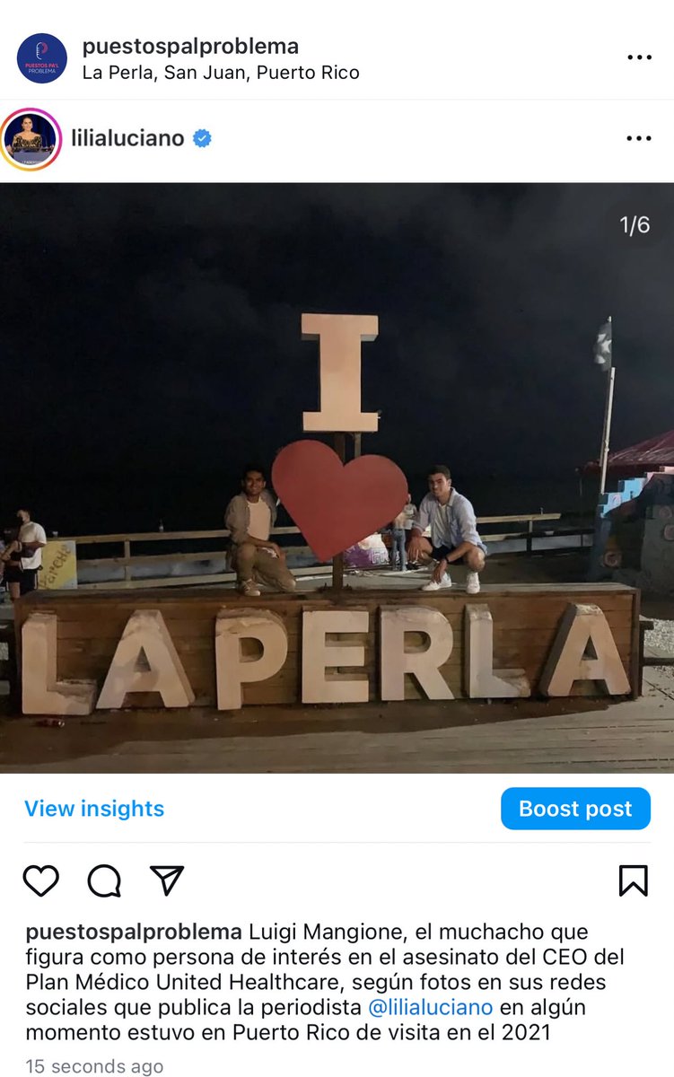 ElPodcastPPP's tweet photo. Luigi Mangione, el muchacho que figura como persona de interés en el asesinato del CEO del Plan Médico United Healthcare, según fotos en sus redes sociales que publica la periodista @lilialuciano en algún momento estuvo en Puerto Rico de visita en el 2021 https://t.co/GLSONiLgpU