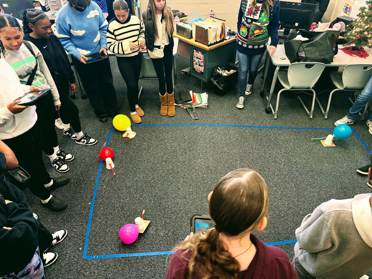 🤖 Mrs.Smith's Computer Science classes partnered with Monica Hammil from the Alliance for Working Together (AWT) Foundation in "Sphero Battle Bot" competitions using BOLT Coding Robots. What a fun day at WMS with STEM! #mychoicewilloughbyeastlake #WEareonthemove