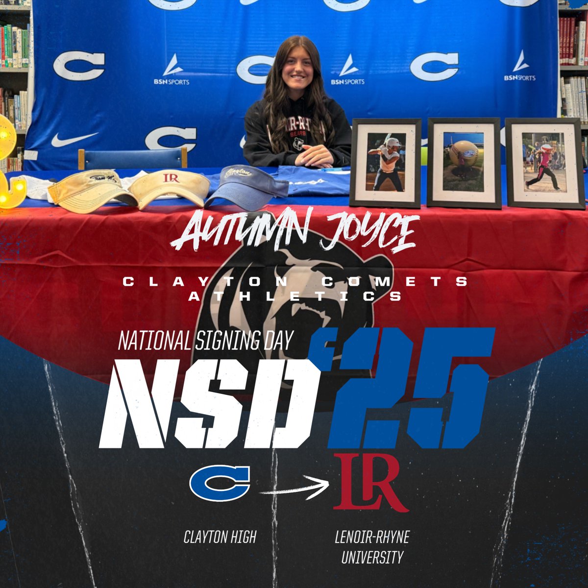 Congratulations to Senior Autumn Joyce for officially signing with Lenoir-Rhyne Softball!  We are so proud of you Autumn and can't wait to see all of the great things you do at the next level!  💙🥎

#GoComets