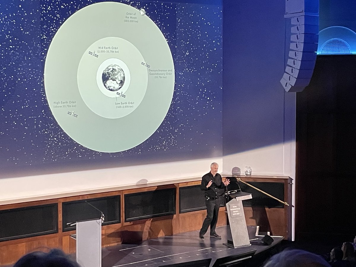 NickWestcott4's tweet photo. Tim Marshall ⁦@RGS_IBG⁩ explains why and how we need to start regulating #space fast. https://t.co/5oQi9Xue8e