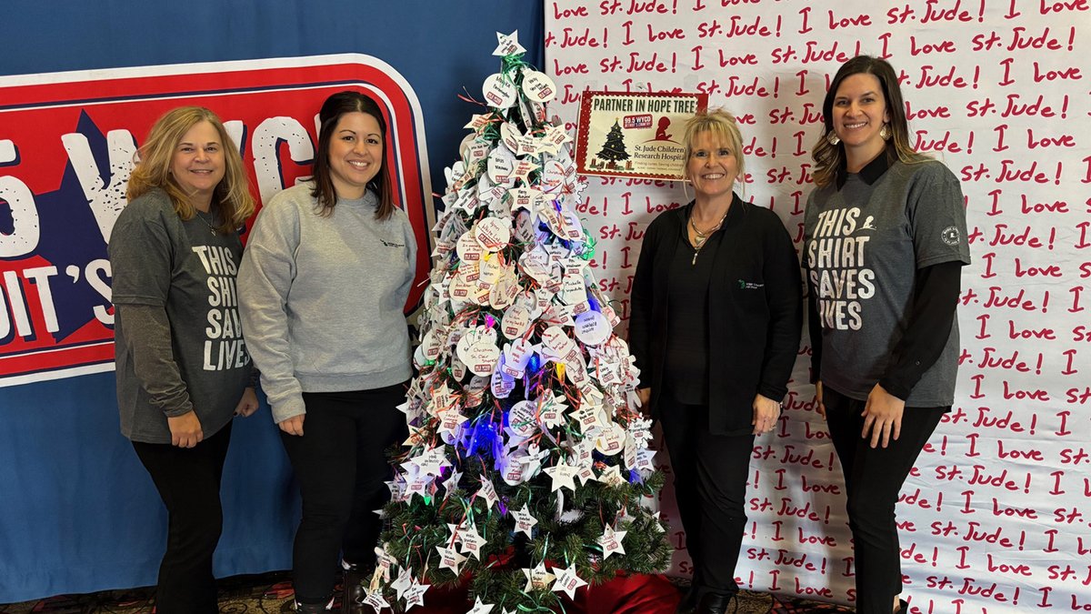 michedcu's tweet photo. For the third year in a row, MECU was an "Angel of the Hour" sponsor of 99.5 WYCD's St. Jude Children's Research Hospital Radiothon. Members of our staff volunteered their time to help take calls for donations last Friday. MECU is proud to support St. Jude! 🤗❤️ #WYCD #StJude https://t.co/9CRdCdWuTn