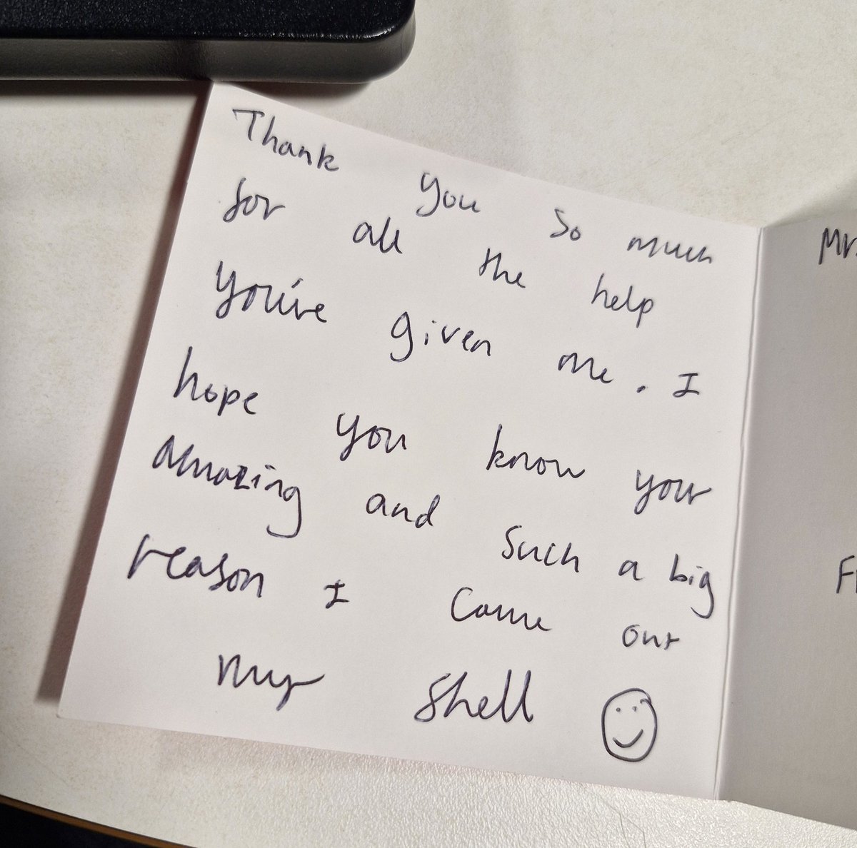 What a beautiful message ❤️ <a href="/AlbrightCentre/">Albright Education Centre</a>
#edutwitter #ThisisAP #SEND #alternativeprovision #appreciation