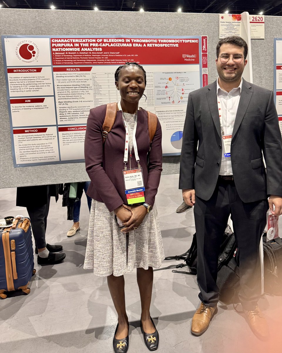 Congrats to Dr. Amir Mahmoud our Hematology-Focused Fellow (HFFTP) on his poster presentation of thrombotic thrombocytopenia purpura at <a href="/ASH_hematology/">ASH</a>!