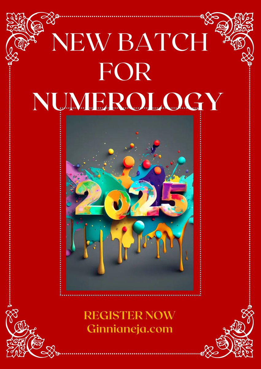 GinniAneja11's tweet image. #numerology #fullcourse #basicnumerology to begin in jan&apos;25 Register now #onlinecourse with pdfs given and certification