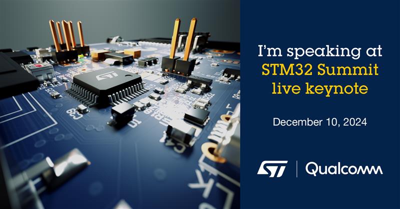 I am so excited to be joining Remi El-Ouazzane onstage at #STM32Summit tomorrow. Tune in to the live stream for some more @STMicroelectronics + <a href="/Qualcomm/">Qualcomm</a> news tomorrow at 8 AM!  
st.com/content/st_com…