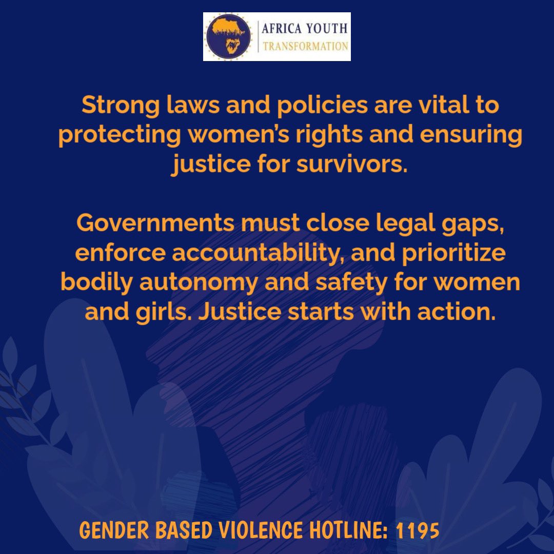 AYTransform_Ke's tweet photo. Empowering communities to stand against gender based violence through strong advocacy and action. Together we can create a safer, just society for women and girls.  

#justiceforall #endgbv #16daysofactivism https://t.co/wzVxaOCveM